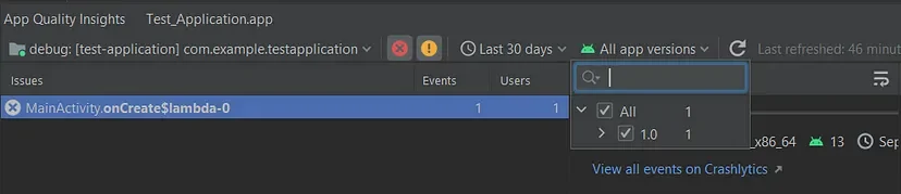 How to Access Firebase Crashlytics Insights in the Android Studio